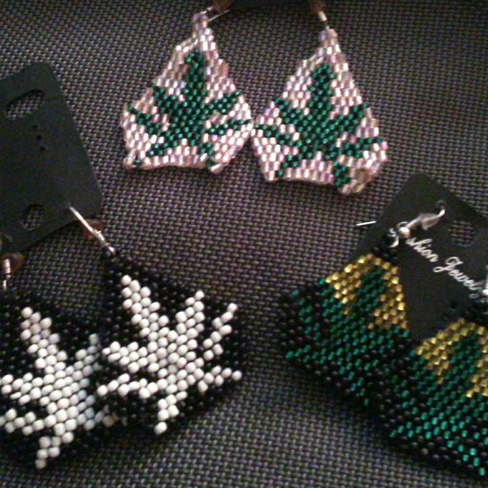 Marijuana plant style Earrings